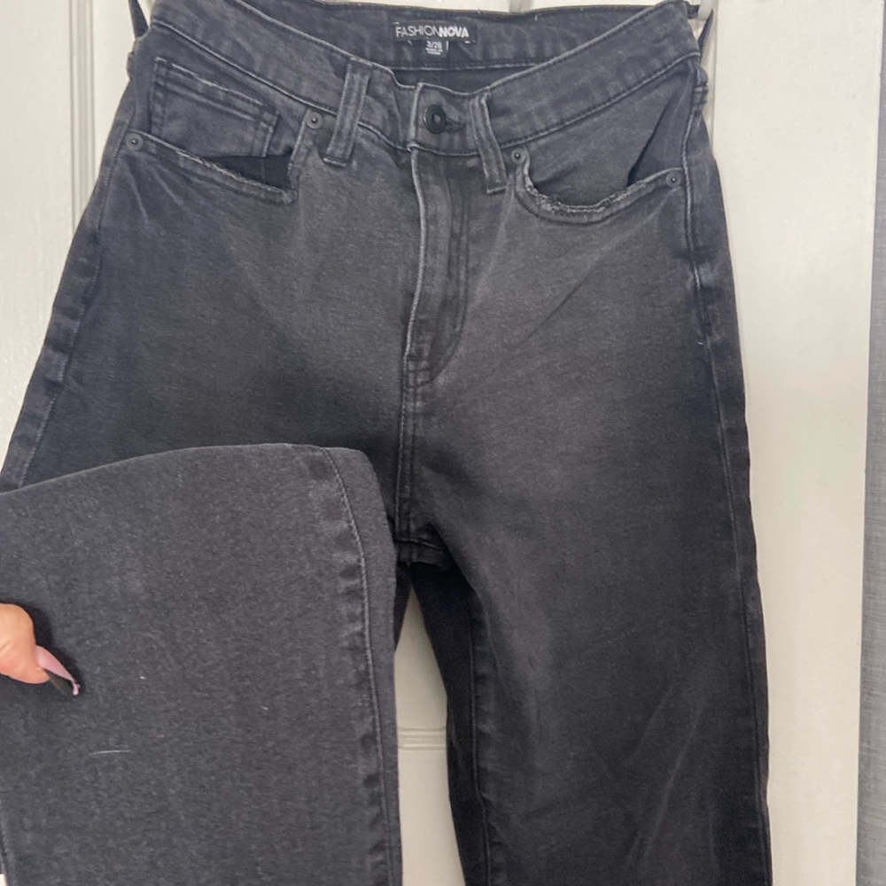 Black light wash jeans